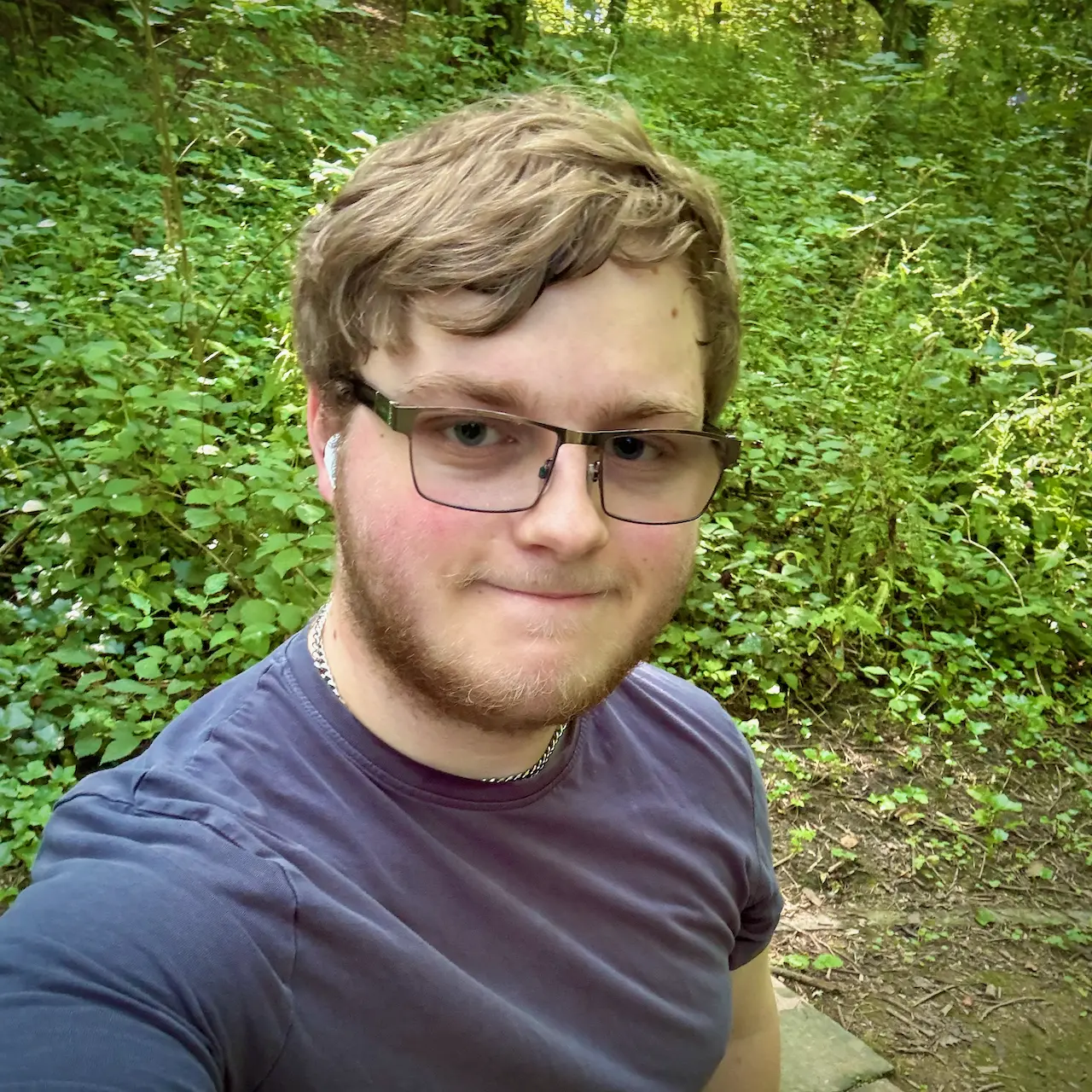 Jack surrounded by greenery